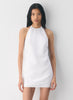 Stillwater Halter Dress -Linen halterneck micro dress