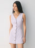 Japanese crepe button-up mini dress