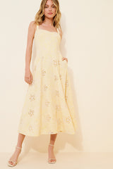 Lilah Eyelet Corset Midi Dress