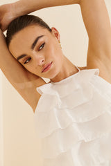 Sasha Tiered Tieback Mini Dress