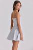 blue wildflower floral print cotton mini sundress