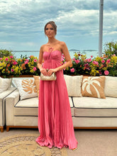 Pleated Tube Maxi Dress