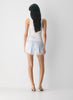 Double satin shorts with lace trim
