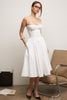 white corset midi dress