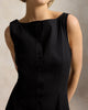 Paneled Cotton Dress-black