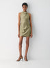 Audience Satin Mini Halter Dress