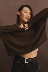 The Alani Cashmere Mock-Neck Sweater