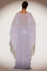 Chiffon Draped Cape in Lilac