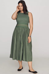 By Anthropologie Banded Twofer Midi Dress