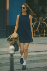 Maeve Emmy Sleeveless Denim Swing Dress