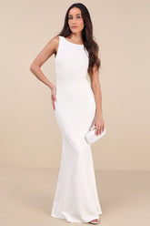 Love In Your Eyes Black Knotted Mermaid Maxi Dress