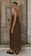 Stayla Maxi Dress - Chocolate