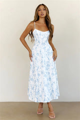 Starry Silence Midi Dress Blue
