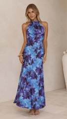 Oralia Maxi Dress - Blue Floral