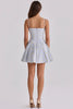 blue wildflower floral print cotton mini sundress