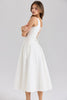 white stretch cotton midi sundress