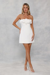 Wild Rose Affair Strapless Mini Dress White