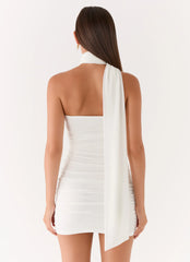 Breaking News Micro Mini Dress - White
