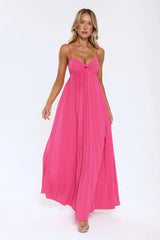 A Little Drama Strapless Maxi Dress Pink