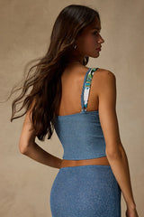 Sea Glass Blue Lurex Cami Swim Cover-Up