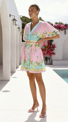 Verna Mini Dress - Rosé Lemonade