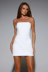 The Corset Strapless Mini Dress White