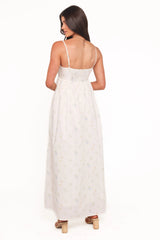 Odessa Maxi Dress - White Floral
