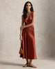 Satin Paneled Dress