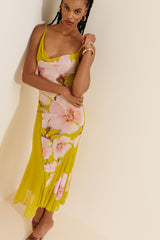 Floral Cowl Neck Slip Dress