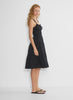 Cotton poplin tiered midi dress