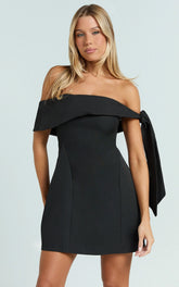 Cecilia Mini Dress-Black