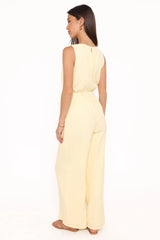 Brenna Cotton Jumpsuit - Baby Yellow