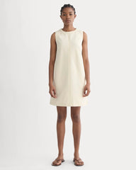 The Denim Shift Dress | Ecru