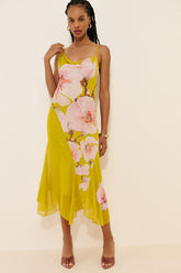 Floral Cowl Neck Slip Dress
