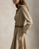 Striped Cotton Paneled Shirtdress