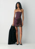 Showtime Satin Dress-cardamon