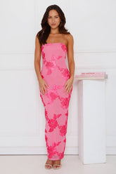 Estelle Mesh Maxi Dress Pink
