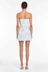 Slim Fit Tube Top Strap Floral Mini Dress