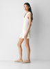 Button-up linen mini dress