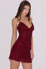 wine hand-beaded embellished mini dress - limited edition