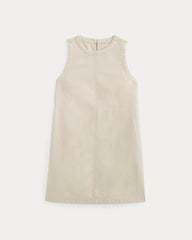 The Denim Shift Dress | Ecru