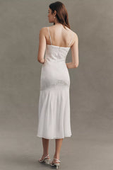 BHLDN Mixed Jacquard Maxi Slip Dress