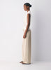 Japanese double satin relaxed wide-leg pull-on pants