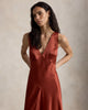 Satin Paneled Dress