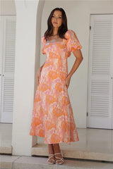 Springtime Calling Midi Dress Pink
