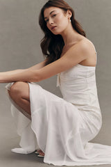 BHLDN Mixed Jacquard Maxi Slip Dress