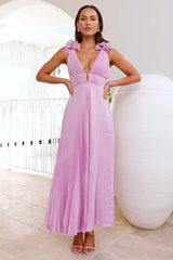 Something Special Satin Midi Dress Lilac