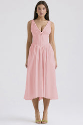Pink cotton corset sundress