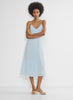 Chiffon tiered V-neck midi dress— glimmer