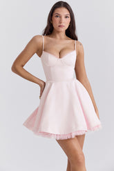 cinderella pink tulle mini dress